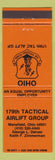 Matchbook Cover - 179th Tactical Airlift Mansfield OH Air National Guard ORANGE