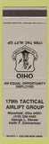 Matchbook Cover - 179th Tactical Airlift Mansfield OH Air National Guard GRAY