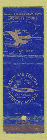 Matchbook Cover - Army Air Forces Gunnery School Las Vegas NV WORN