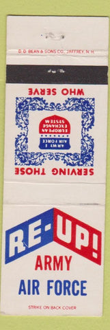 Matchbook Cover - Army Air Force Re Up!