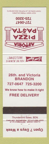 Matchbook Cover - Astoria Pizza Pasta Brandon MB