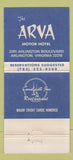 Matchbook Cover - Arva Motor Hotel Arlington VA 30 Strike