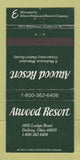 Matchbook Cover - Atwood Resort Dellroy OH WEAR 30 Strike