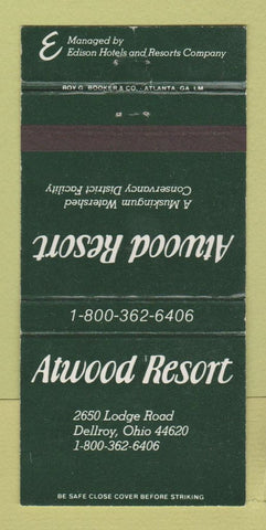 Matchbook Cover - Atwood Resort Dellroy OH WEAR 30 Strike