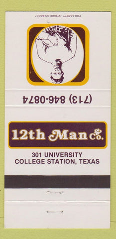 Matchbook Cover - 12th Man Restaurant College Station TX football 30 Strike