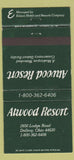 Matchbook Cover - Atwood Resort Dellroy OH 30 Strike
