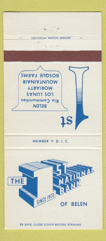 Matchbook Cover - 1st National Bank Belen NM Los Lunas Moriarty 30 Strike