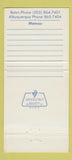 Matchbook Cover - 1st National Bank Belen NM Los Lunas Moriarty 30 Strike