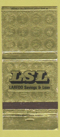 Matchbook Cover - Laredo Savings and Loan TX 30 Strike