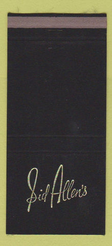 Matchbook Cover - Sid Allen's Englewood Cliffs NJ restaurant 30 Strike