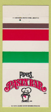 Matchbook Cover - Pipers Pasta Bar 30 Strike