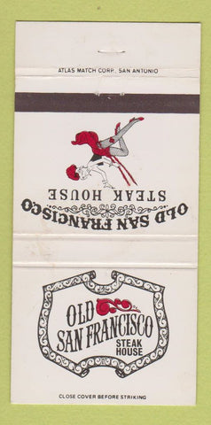 Matchbook Cover - Old San Francisco San Antonio Houston Dallas TX WEAR 30 Strike