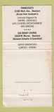 Matchbook Cover - Gas Buggy Francesco's Dearborn MI WORN 30 Strike