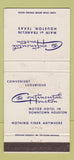 Matchbook Cover - Continental Houston Motor Hotel TX WEAR 30 Strike