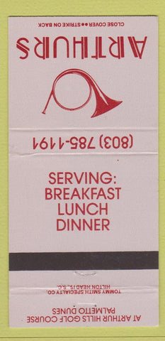 Matchbook Cover - Arthurs Restaurant Hilton Head Island SC 30 Strike