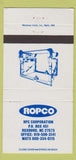 Matchbook Cover - ROPCO RPC Corp Roxboro NC  30 Strike