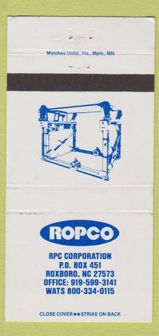 Matchbook Cover - ROPCO RPC Corp Roxboro NC  30 Strike