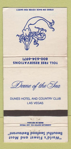 Matchbook Cover Dome of the Sea Dunes Casino Las Vegas NV girlie WEAR 30 Strike