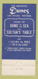 Matchbook Cover Dome of the Sea Dunes Casino Las Vegas NV girlie WEAR 30 Strike