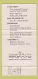 Matchbook Cover - Acapulco Princess Hotels golf club Bahamas Bermuda 30 Strike