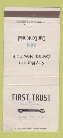 Matchbook Cover - First Trust Bank Syracuse NY 1969 WEAR 30 Strike