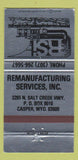 Matchbook Cover - Re manufacturing Services Casper WY 30 Strike