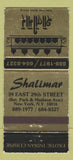 Matchbook Cover - Shalimar Restaurant Indian New York City 30 Strike