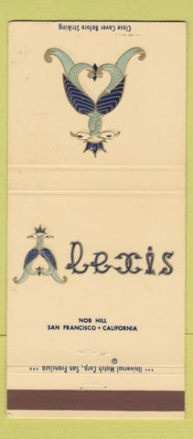 Matchbook Cover - Alexis San Francisco CA 30 Strike