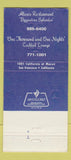 Matchbook Cover - Alexis San Francisco CA 30 Strike