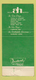 Matchbook Cover - Atlas Hotels San Diego Van Nuys CA Scottsdale 30 Strike
