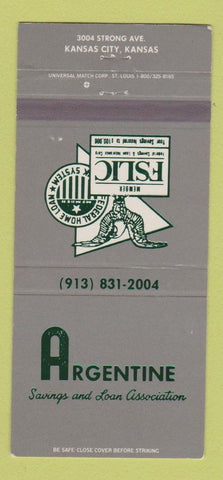 Matchbook Cover - Argentine Savings Loan Kansas City MO 30 Strike