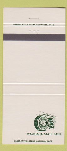 Matchbook Cover - Waukesha State Bank WI 30 Strike