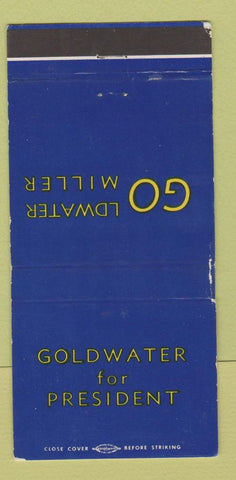 Matchbook Cover - Barry Goldwater for President 1964 WEAR 30 Strike