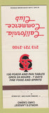 Matchbook Cover - California Commerce Club Casino Commerce CA 30 Strike