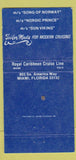 Matchbook Cover - Royal Caribbean Cruises Miami Oslo WORN 30 Strike