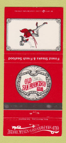 Matchbook Cover - Old San Francisco Austin Houston Dallas TX WEAR 30 Strike