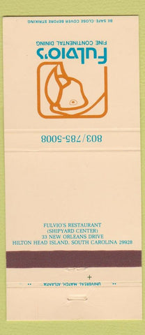 Matchbook Cover - Fulvio's Restaurant Hilton Head Island SC 30 Strike