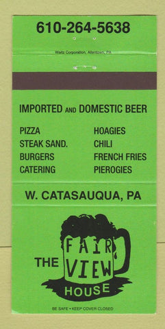 Matchbook Cover - Fair View House West Catasauqua PA pizza 30 Strike
