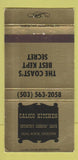 Matchbook Cover - Calico Kitchen Seal Rock OR 30 Strike
