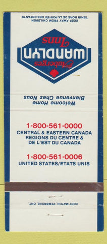 Matchbook Cover - Auberges Wandlyn Inns QC NB NS PE ME 30 Strike