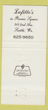 Matchbook Cover - Lafitt'es Seattle WA 30 Strike