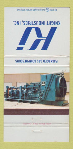 Matchbook Cover - Knight Industries Gas Compressors Broken Arrow OK 30 Strike