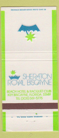 Matchbook Cover - Sheraton Royal Biscayne Key Biscayne FL WORN 30 Strike
