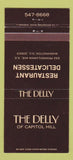 Matchbook Cover - The Delly of Capitol Hill Washington DC 30 Strike