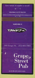 Matchbook Cover Camel Cigarettes Grape Street Pub Philadelphia PA WORN 30 Strike