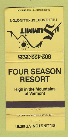 Matchbook Cover - Summit Resort Killington VT WEAR 30 Strike