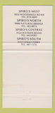 Matchbook Cover - Spiro's Greek Restaurant St Louis? MO 30 Strike
