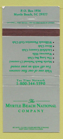 Matchbook Cover - Myrtle Beach National Company SC 30 Strike