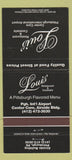 Matchbook Cover - Louis' Restaurant Pittsburgh PA Airport 30 Strike