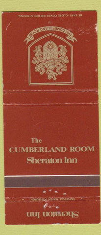 Matchbook Cover - Cumberland Room Sheraton Inn St Clairsville OH WORN 30 Strike